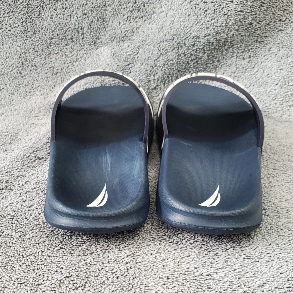 Nautica Kids Youth Athletic Slide Rubber Slip-on Sandals Navy Blue Size 1